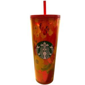Starbucks Strawberry Field Flower Cold Cup with Straw Venti 24oz 2022 Limited Ed